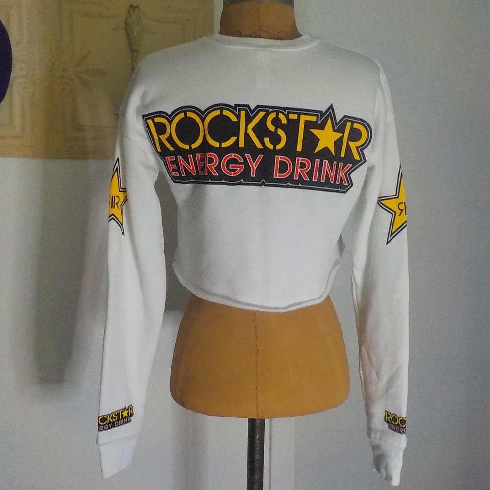 Rock Star White Crop Top NWOT - Picture 4 of 5